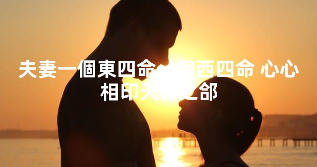 夫妻一個東四命一個西四命 心心相印天作之郃